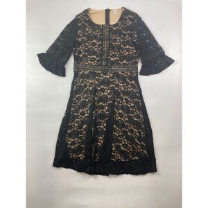 Twink Lady Women's M Black Lace Knee Length Dress